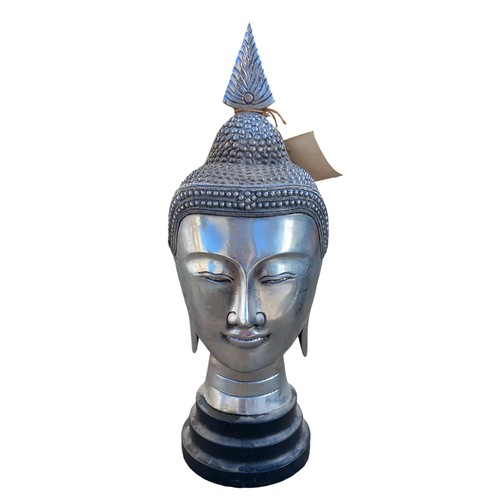 366 - CHROME BUDHA BUST