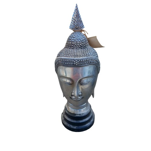 366 - CHROME BUDHA BUST