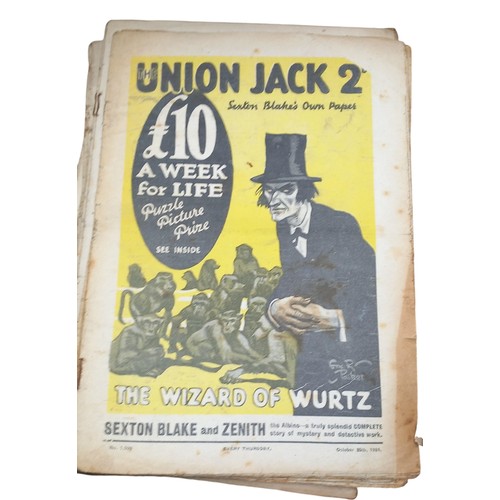 367 - A QUANTITY OF SEXTON BLAKE UNION JACK MAGAZINES 1920s/30s