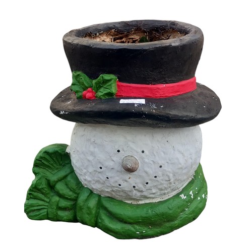 446 - A SNOWMAN GARDEN PLANTER