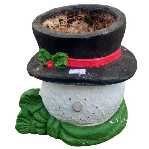 446 - A SNOWMAN GARDEN PLANTER