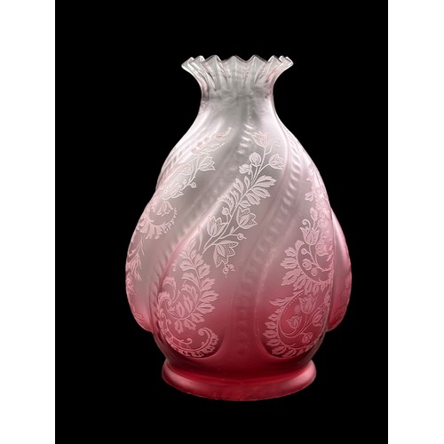 504 - AN ETCHED RUBY SHADE