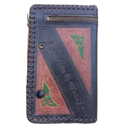 531 - A MICHAEL COLLINS LEATHER WALLET BELIEVED TO BE A LONG KESH WORK