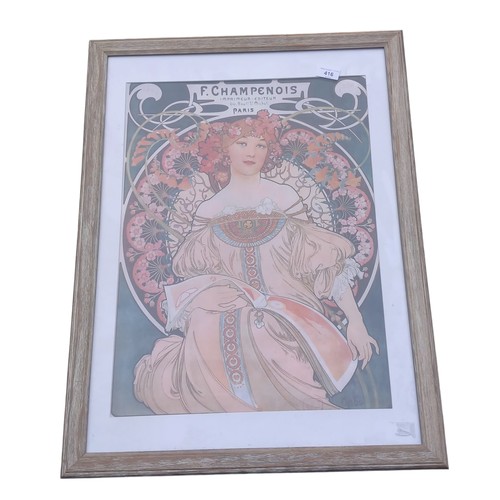 416 - A NEW FRENCH ART NOUVEAU STYLE PRINT