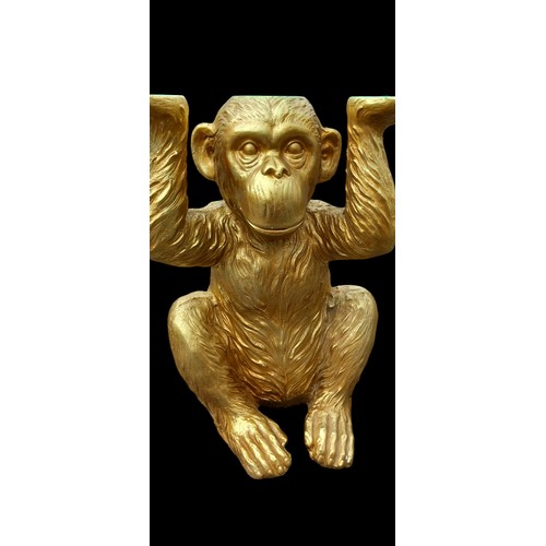 427 - A NEW GOLDEN MONKEY GLASS TOPPED LAMP TABLE 17.5