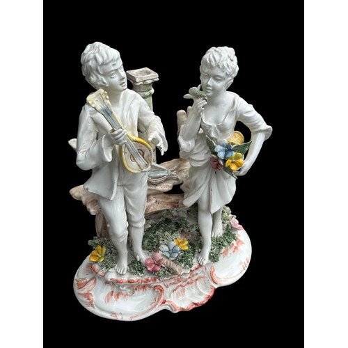 14 - A CAPODIMONTE FIGURE GROUP SERENADE BY LUTE 10