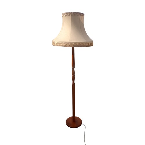 18 - A PINE PILLAR STANDARD LAMP