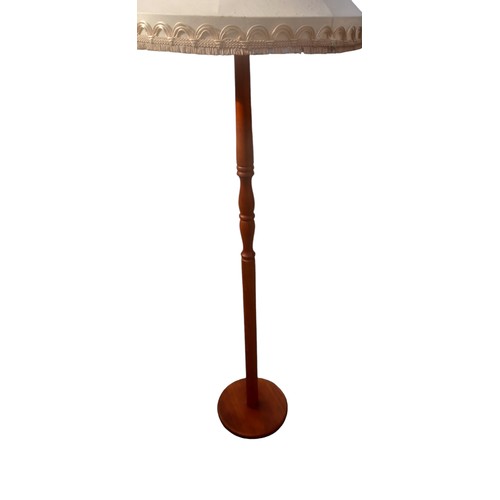 18 - A PINE PILLAR STANDARD LAMP