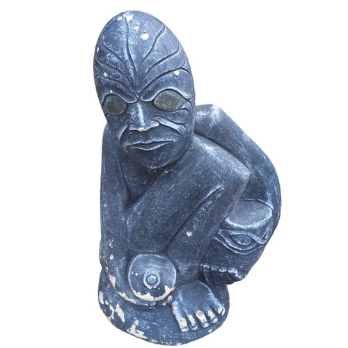 22 - AN ETHNIC STYLE STONE GARDEN ORNAMENT