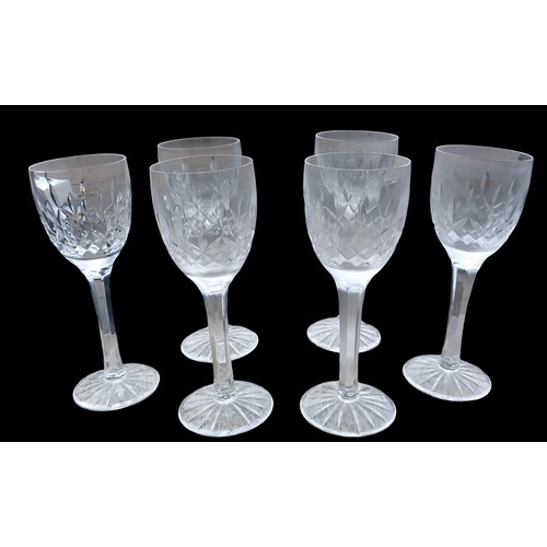 59 - A SET OF 6 HIGH BALL WINE GLASS BY TYRONE CRYSTAL