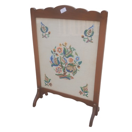 61 - A NEEDLEWORK FIRESCREEN