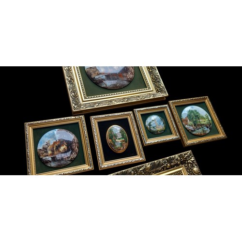 94 - 6 FRAMED PORCELAIN PLAQUES