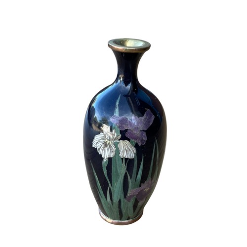 127 - A CUTE HAND PAINTED ENAMELLED BUD VASE