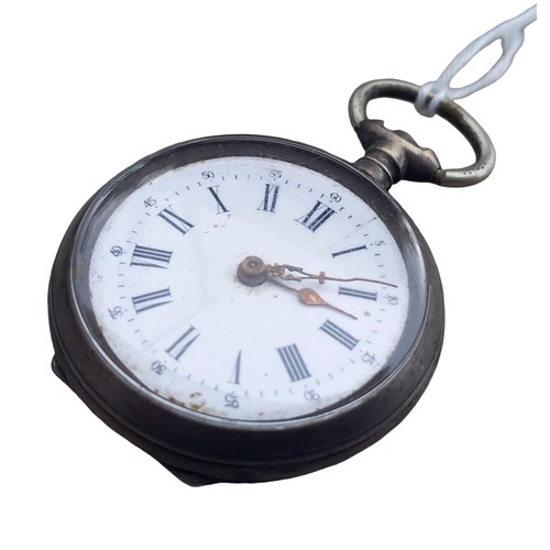 159 - A SILVER FOB WATCH