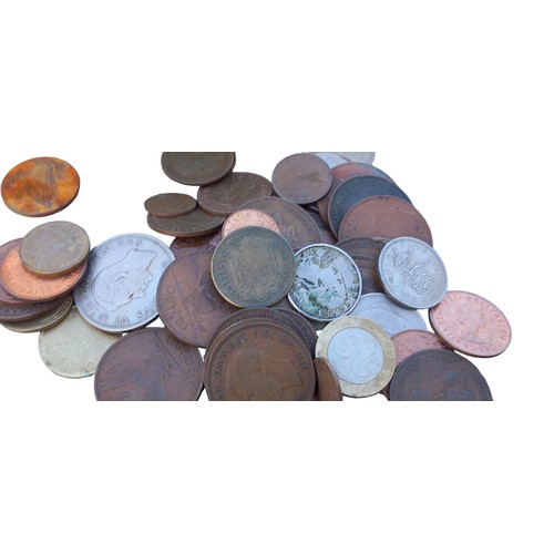 209 - A BOX OF OLD MIXED COINS