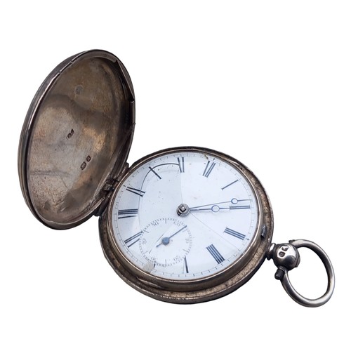 184 - A SILVER POCKET WATCH J.M.STRATH LONDON