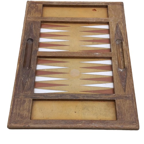 2 - AN ANTIQUE BACKGAMMON BOARD