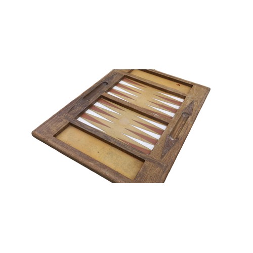 2 - AN ANTIQUE BACKGAMMON BOARD