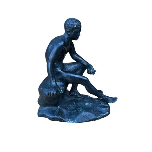 529A - A 19c BRONZE FIGURE OF HERMES