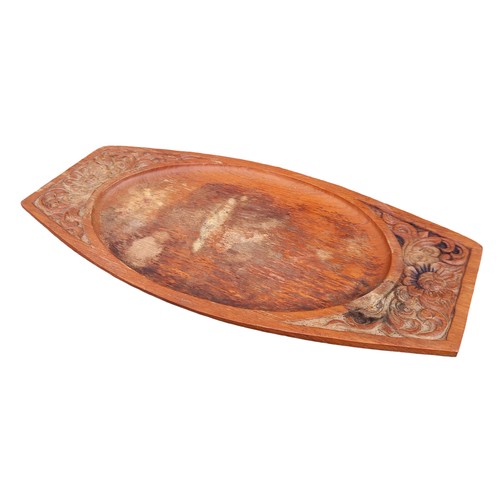 8 - A CARVED SERVING TRAY