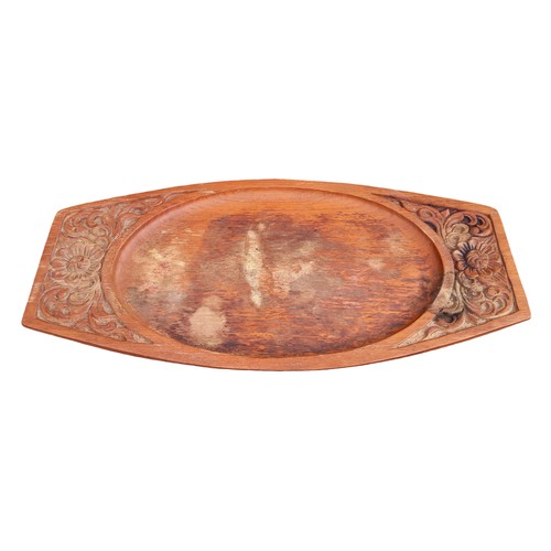 8 - A CARVED SERVING TRAY