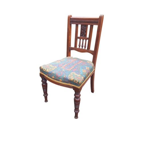 14 - A BEAUITFULLY CARVED ANTIQUE MAHOGANY SIDE CHAIR