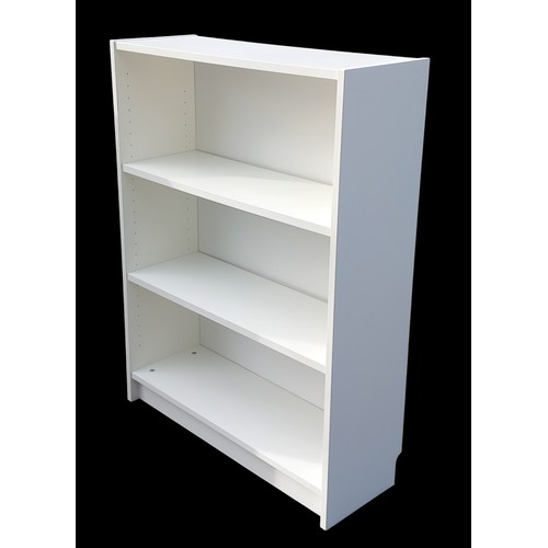 26 - PAIR OF WHITE BOOKSHELVES