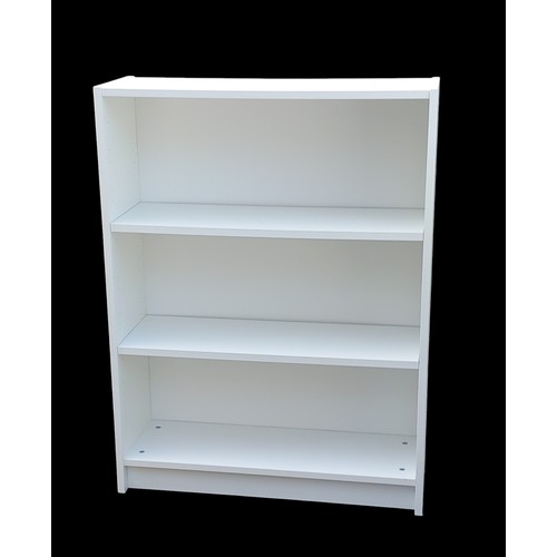 26 - PAIR OF WHITE BOOKSHELVES