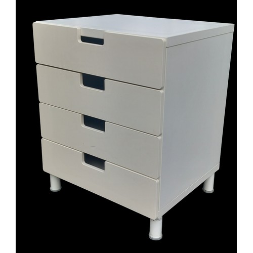 37 - WHITE 4 DRAWER CHEST