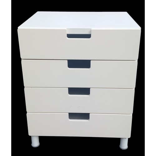 37 - WHITE 4 DRAWER CHEST