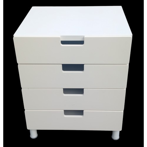 37 - WHITE 4 DRAWER CHEST