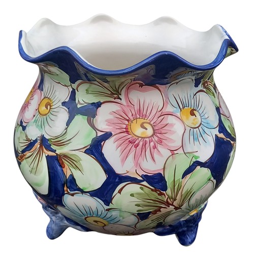 47 - AN ANTIQUE GLAZED JARDINERE