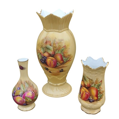 80 - A LOT OF 3 AYNSLEY GOLD VASE