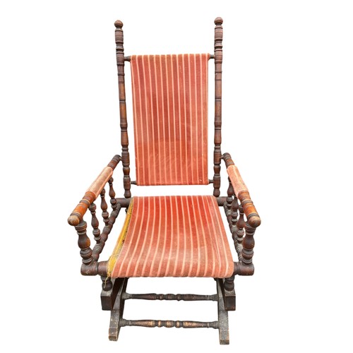 120 - ANTIQUE AMERICAN ROCKER CHAIR