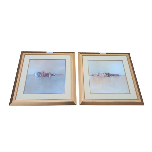 163 - SWEET HARMONY 1 AND 2 PRINTS IN GILT FRAME 29.5 X 29.5