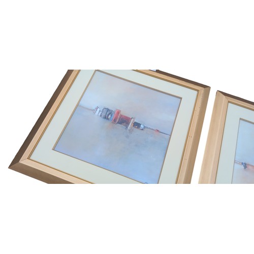 163 - SWEET HARMONY 1 AND 2 PRINTS IN GILT FRAME 29.5 X 29.5