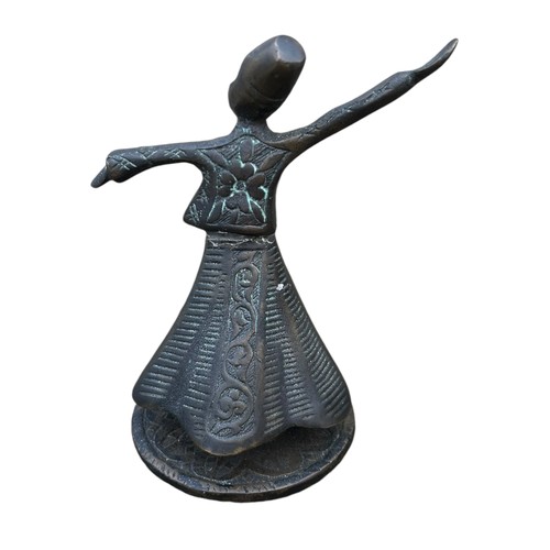 174 - A BRONZE ORIENTAL FIGURE 5