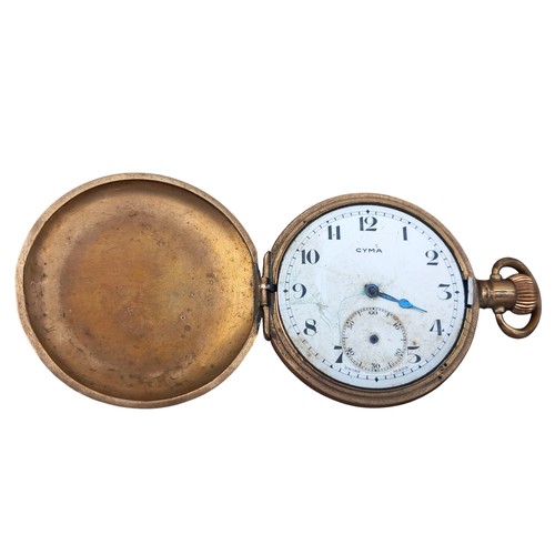 186 - A CYMA  ANTIQUE BRASS POCKET WATCH