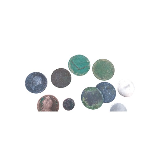 203 - MIXED LOT OF ANTIQUE COINS TO INCLUDE 1766 HIBERIAN,1795 HALF PENNY,17TH CENTURY IRISH TRADING TOKEN... 