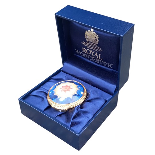 208 - A BOXED ROYAL WORCESTER MILLENIUM TRINKET DISH