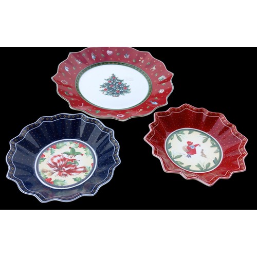 312 - A LOT OF 3 VILLEROY AND BOCH XMAS PLATES