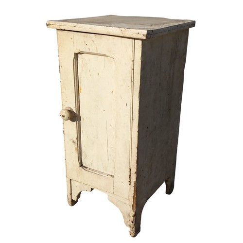 339 - AN ANTIQUE PINE SINGLE DOOR CUPBOARD