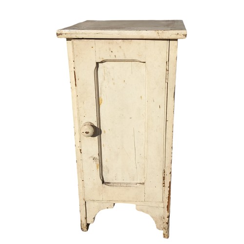 339 - AN ANTIQUE PINE SINGLE DOOR CUPBOARD