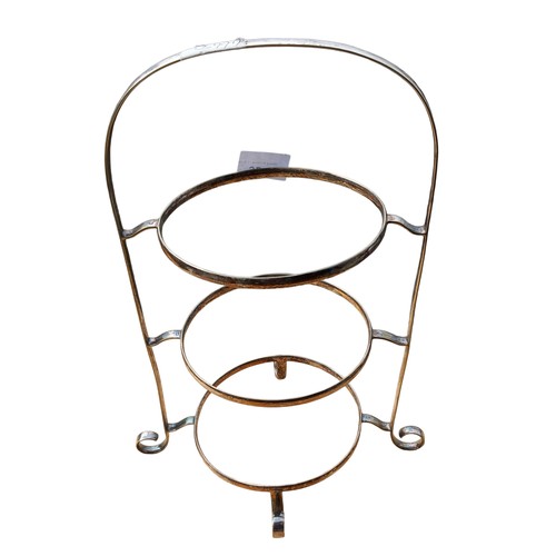 66 - A 3 TIER EPNS CAKESTAND