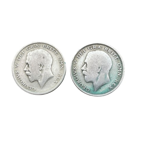 455 - 2 SILVER HALF CROWNS  1920