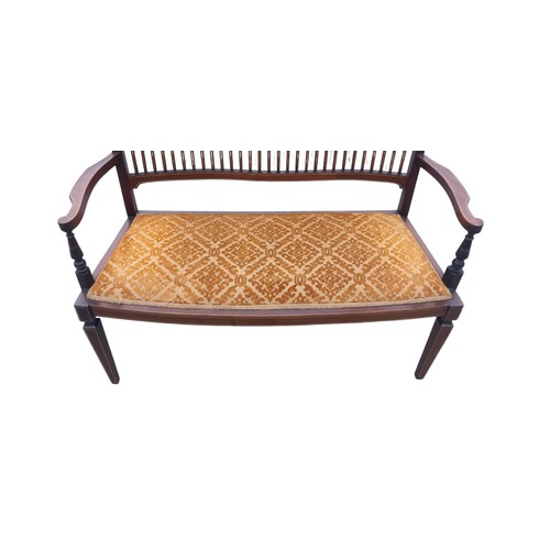 363 - AN EDWARDIAN INLAID 2 SEATER SETTEE