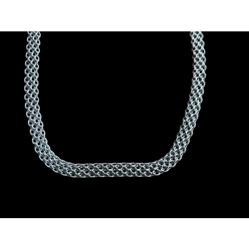 500 - A HEAVY  SILVER MULTI LINK NECKLACE 29grm