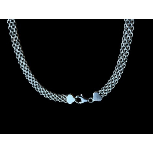 500 - A HEAVY  SILVER MULTI LINK NECKLACE 29grm