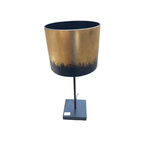 373 - A NEW BLACK & GOLD TABLE LAMP WITH SHADE 22