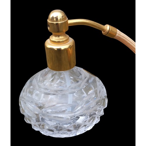 381 - A TYRONE CRYSTAL PERFUME BOTTLE